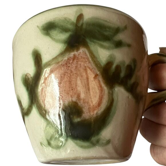 John B Taylor Louisville Stoneware Harvest Pear Mug Cup Set of 4 VTG Cottagecore - Picture 7 of 10